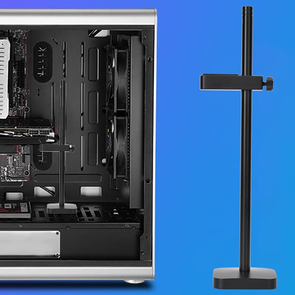 Aluminium VC-2 Anodisk Polering Grafikkortholder Stativ Jack Beslag Støtte Sort