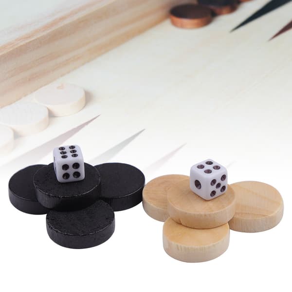 32 stk. Dam&Skak&Backgammon Skakbrikker til Børns Brætspil Læring Camping