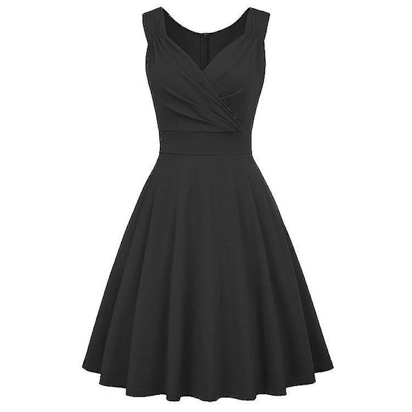 Retro Rockabilly Damekjoler L Sort