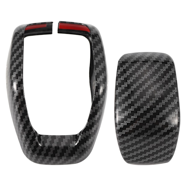 2 st/set Växelspaksknoppsskydd Set Kolfiber Stil Dekor Vattenöverföring Passar för Toyota RAV4 2020 Ingen Ljusa Streck Typ