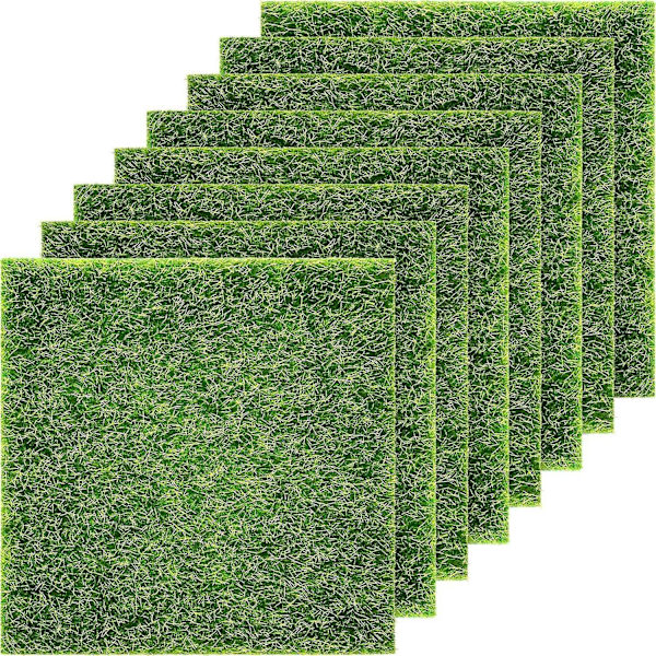 Craft Grass: 8-pack Miniatyr Konstgräs för DIY Trädgårdsbygge och Dockhus