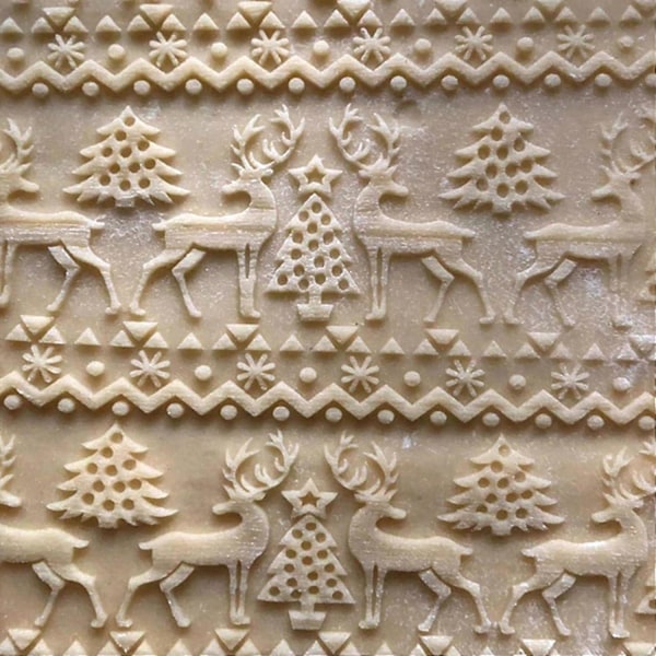 Jul Präglade Kavel 3D Trä Graverad Präglingskavel
