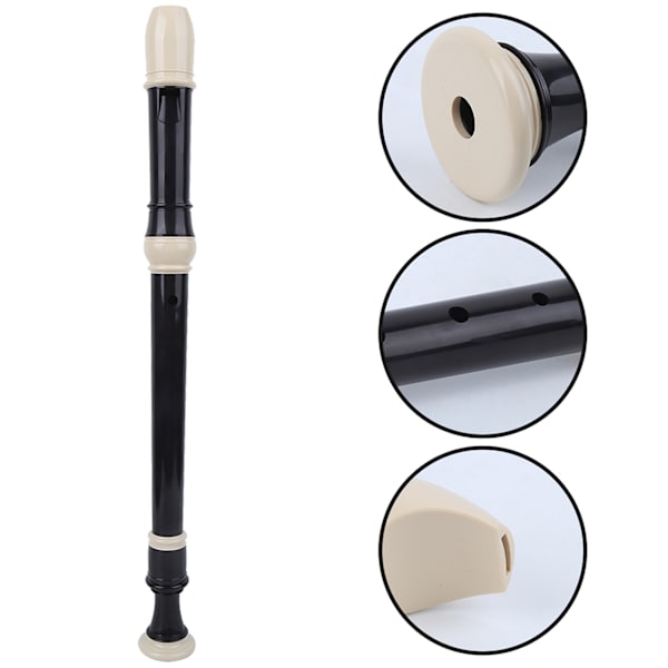 Blokfløjte 8 hullers klarinet ABS Resin F Key til studerende begyndere Musik med gratis rengøring KitAlto F Key Britisk blokfløjte (B)
