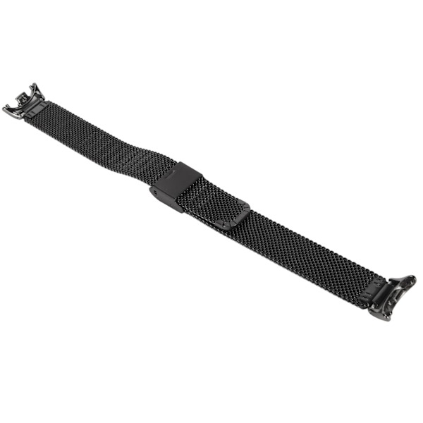 Säädettävä rannekoru Hengittävä taittolukko Pikakiinnitys Ruostumaton teräs rannekoru Mi Band 8:lle Musta