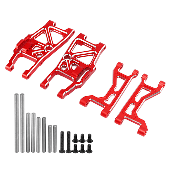 Alumiiniseos etu- ja takaylä- ja alatukivarret Traxxas 1/10 MAXX 2.0 RC-autoon, punainen