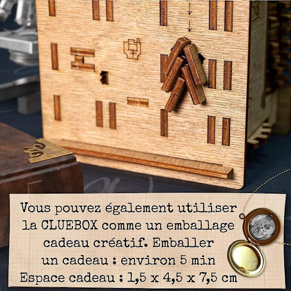 Rött syra gren escape room pussel - 60min boxad kattmodell trä 3D logikspel presentask