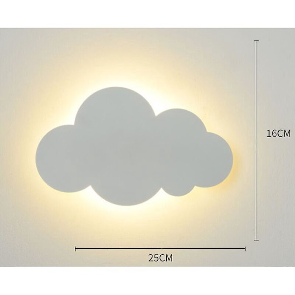 Moderne Innendørs Sky Lampe Vegglampe Akryl Lampeskjerm Med Innebygd LED Lys Barnerom Varmt Hvitt Lys 25 16CM