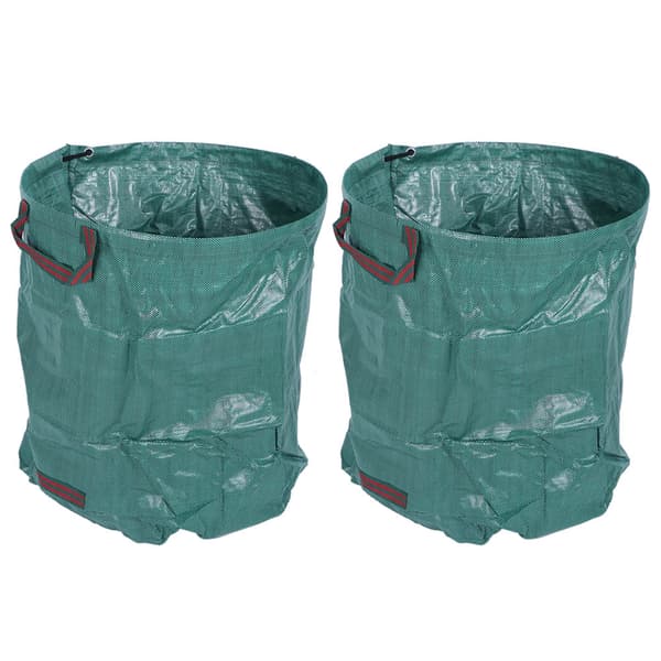2 STK 72 Gallons Haveplanter Blomster Opsamlingspose Plantepose Plæneblade Opbevaringsaffaldspose