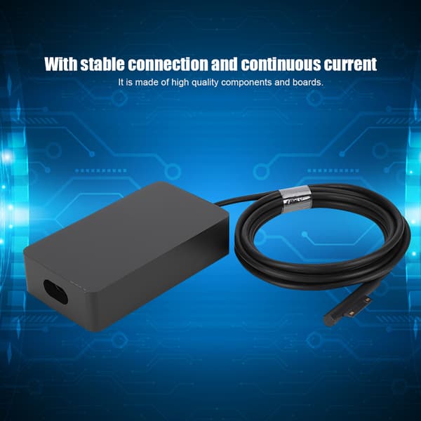 Svart 15V 2.58A 44W-adapter för Microsoft Surface Pro 3 / 4 / 5 / Notebook (amerikansk kontakt 100v-240v)