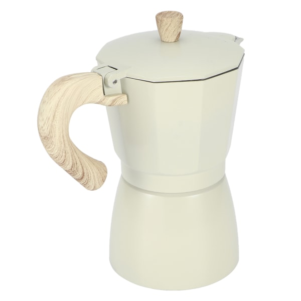 Åttekantet aluminiums kaffekanne Vannkoker Kaffetrakter Moka Pot for Home Coffee Shop Svak Gul300ML