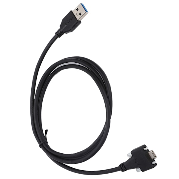 USB 3.0-datakabel, typ C, dubbla skruvlåsning till standard med 0,6 tum skruvavstånd för dator