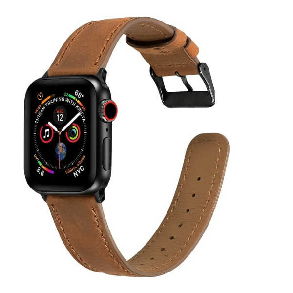 Sopii omenakellolle watch ranneke iwatch1-76 sukupolvi SE omenaranneke nahkaranneke 42mm/44mm ruskea