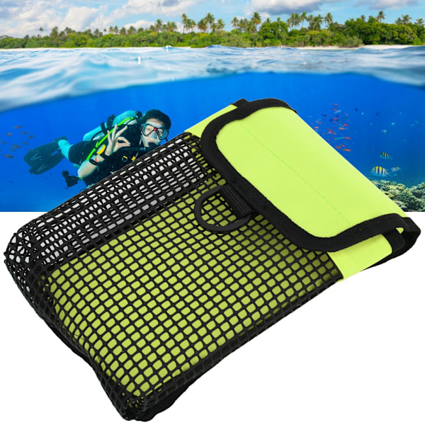 BG-984 Scuba Diving Gear Bag Bærbar Letvægts Mesh Undervands Opbevaring Bære TaskeFluorescerende grøn