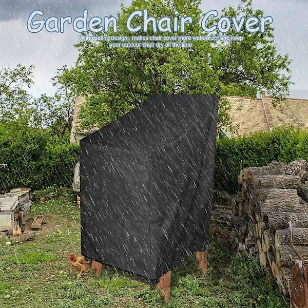 Cover tuolinpäällinen ulkokäyttöön | Vedenpitävä Oxford PU-pinnoitteella | Patiohuonekalusuojat pinoaville tuoleille (120*66*73*84cm)