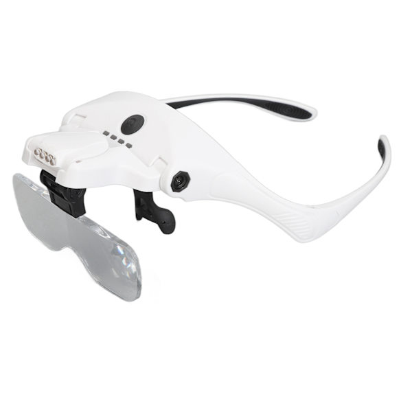 Päänauhan suurennuslasi, High Definition 5H Kovuus Ladattava Hands Free - Suurennuslasi 4 LED-valolla