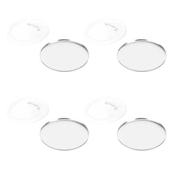 100 sæt blanke knapemblemdele til knapfremstillingsmaskine DIY rund form rustfri knapfremstillingsudstyr 75mm/3.0in