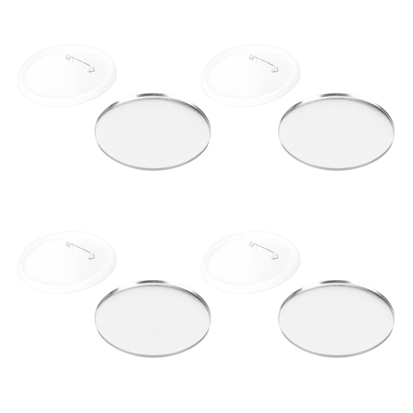 100 sett Blank Button Badge Parts Sett for Button Making Machine DIY Rund Form Rustproof Button Making Supplies 75mm/3.0in