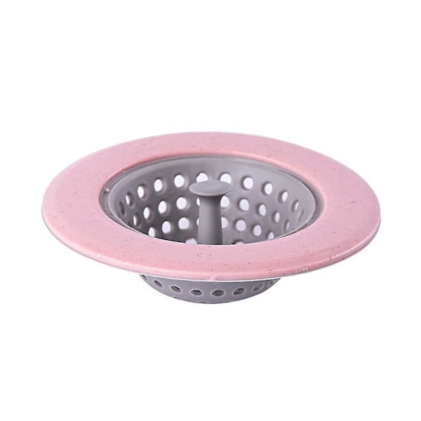 Silicone Sink Strainer, Anti-Clogging Mesh, 1 Piece, 11cm Diameter (Pink)