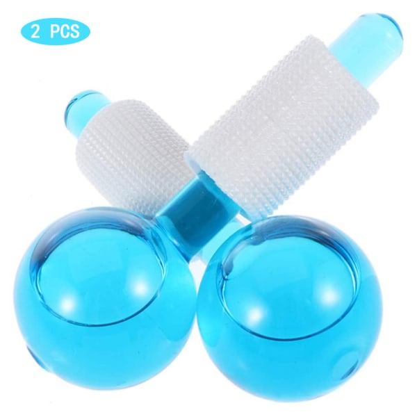 2 stk Ice Roller Globes Facial Roller Ball Kald hud ansiktsmassasjeverktøy for ansikt og nakke hodepine