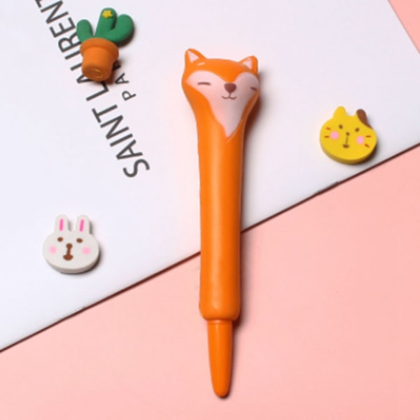 Söt Squishy Gel Ink Pen - Lindra stress och skriv smidigt - Perfekt för julklappar och skolmaterial Little Fox Little Fox