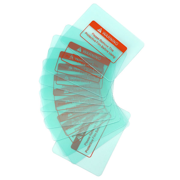 10 st svetshjälm cover Transparent skyddsplatta Runt hörn 116 x 90 mm