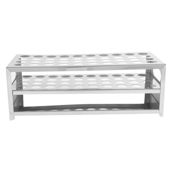 304 rustfrit stål stanseplade reagensrørstativ 40 huller stor kapacitet (18,5 mm*40)