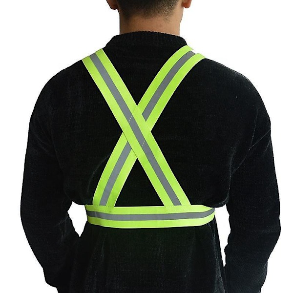 Høy Synlighet Refleksvest for Løping Sykling Hiking Jogging Hundesporing Justerbar Sikkerhetsutstyr 1 Pakke