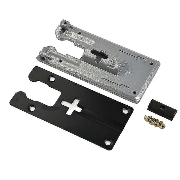 Stikksag Gulv Jig Base Montering Sag Svart+sølv Beslag Deler Tilbehør Aluminium/Jern