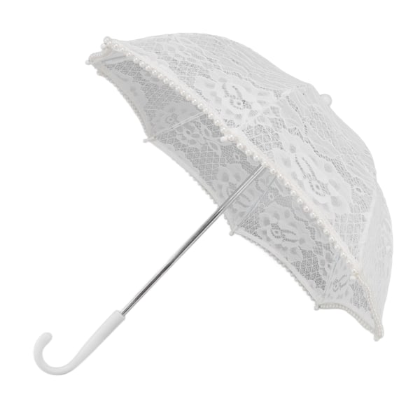 Vit spets paraply vintage bröllop brud spets parasoll barn foto kostym spets paraply för fotografering rekvisita 51322 F