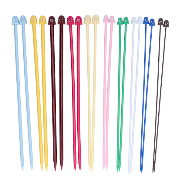 20 stk strikkepinner flerfarget bærbar 27 cm genserpinne plastvevverktøy for DIY-entusiast