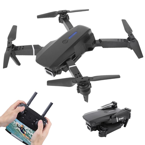 E525 WIFI FPV Drönare Vidvinkel Hög Definition Kamera Fällbar Drönare QuadcopterSvart 4K