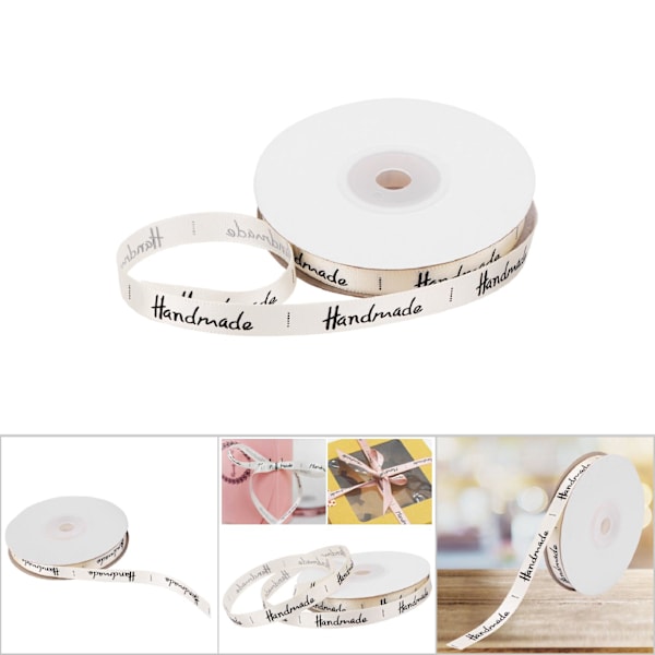 Handgjorda bandinpackning Satinband Presentförpackning för hem/bröllopsdekoration (beige)