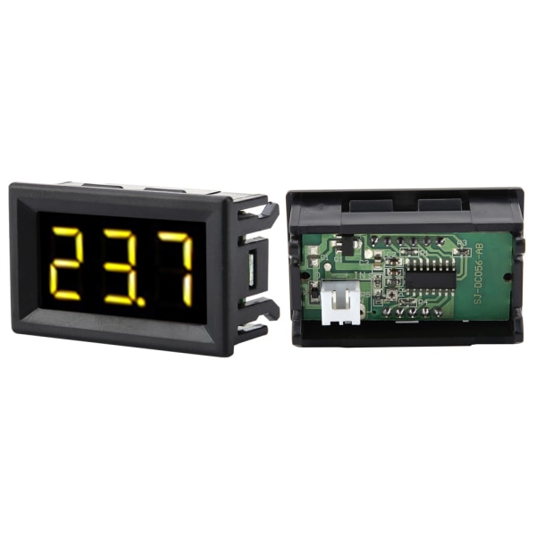 Digital voltmätare 0,56 tum tvåtråds DC 2,5-30V Digital LED-display spänningsmätare (gul)
