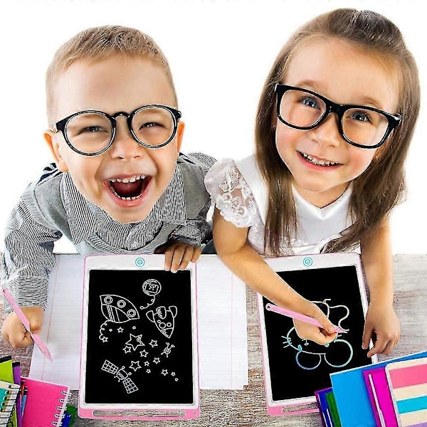 LCD Skrivplatta, 8.5/10 Tum Ritplatta Barn Klotterbräda, Färgglad Ritbräda för Småbarn Elektroniska Ritplattor, Pedagogisk och Lärorik