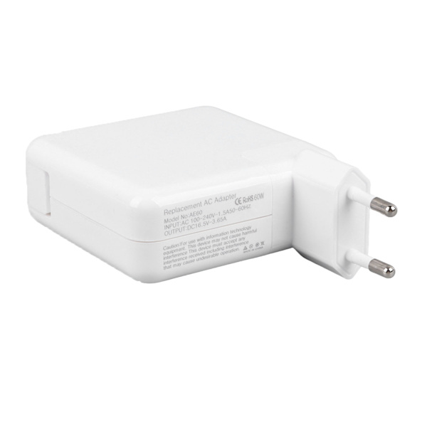 Snabbladdningsadapter Bärbar PD Snabbladdare 60W Laddare för OS X Laptop EU-kontakt 110‑240V