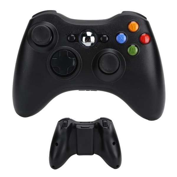 2.4G trådløs spillkontroller Gamepad-håndtak for Xbox 360/PS3-vert Svart