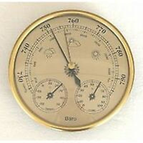 Analog vægvejrstation - barometer, hygrometer, termometer (1 stk.)