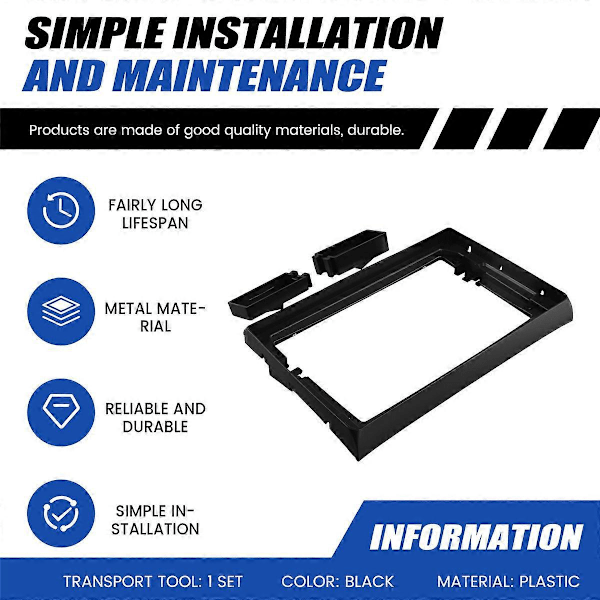 2 Din 9 tums bilram Fascia Can Bus Box Adapter för