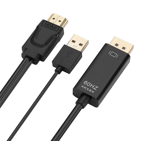 USB-omformer kabeladapter HDMI-kompatibel til Displayport-adapter Aktiv skjermomformer