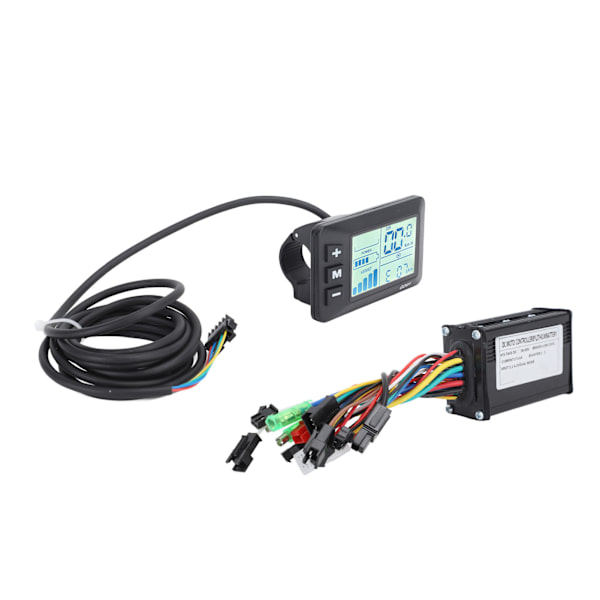 Elektrisk cykel litiumbatteri modifieringssats 17A 3 lägen motorstyrenhet GD01 displaypanel FT 8C magnetisk skiva 109R tumgasreglage för 250W till 350W motor
