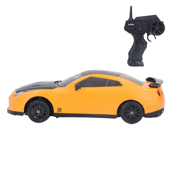 RC-driftbil 4-hjulsdrift 1/24 fjärrstyrd racerbil med uppladdningsbart batteri för vuxna barn pojkar flickor gul