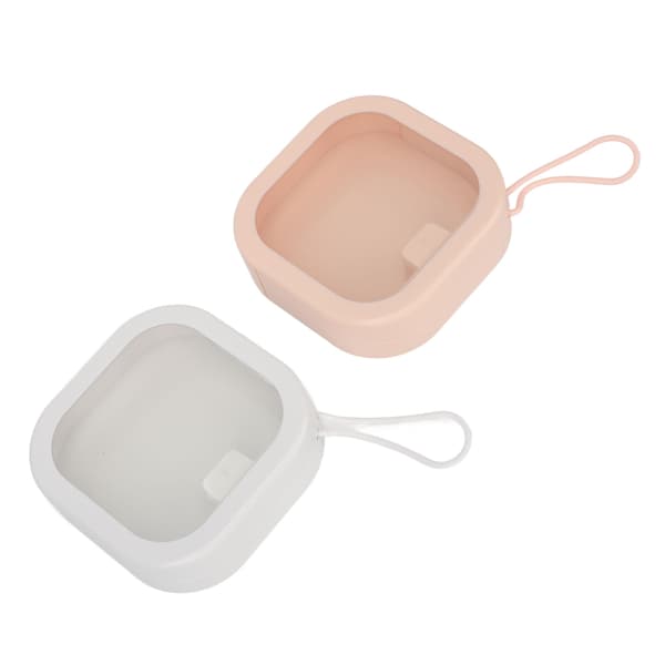 2 stk Hårstrikk Organizer Boks Multifunksjonell Gjennomsiktig Topp Hårtilbehørsboks for Småting Smykker Bomullspinner
