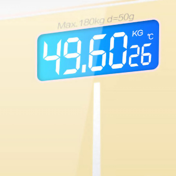Digital vekt skala herdet glass smart nøyaktig måling digital vekt skala for hjemmebruk luksus gullfarge 26x26cm / 10.2x10.2in batterimodell