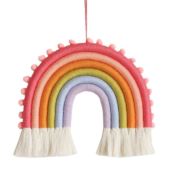 Rainbow Macrame Wall Hanging for Baby Boys Nursery