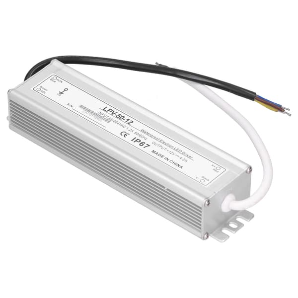 BERM LED-driver elektronisk 50W vanntett strømforsyningstransformatoradapter LPV‑50‑12 DC12V