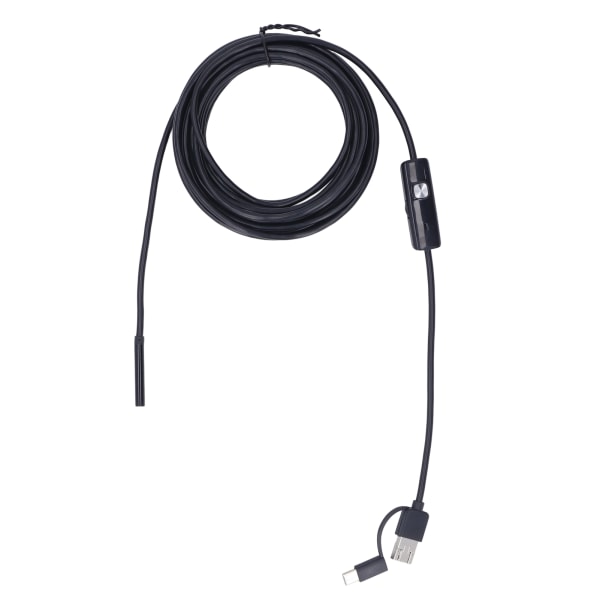 Endoskopkamera Mobiltelefon PC USB Type C 3 i 1 til Android med LED-lys til bil 5 meter stiv ledning 5,5 mm
