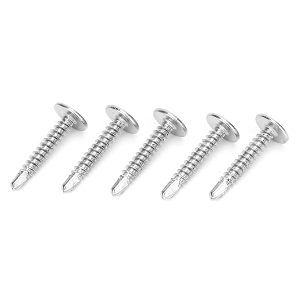 500 stk. selvskærende skruer 410 rustfrit stål M4.2x25mm skrue krydsede riller dybt gevind