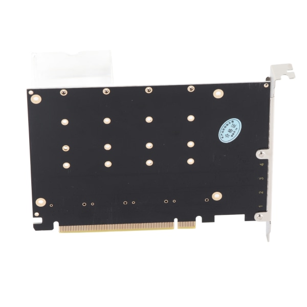M.2 NVME SSD til PCIE X16 Adapter 4 Port Høyhastighets 4x32Gbps Soft Raid-kort med individuell LED-indikator for datamaskiner