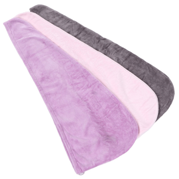 3 st mikrofiberhårhandduk wrap twist hårtorkning handduk tjock solid snabb torkning för träning simning frisör