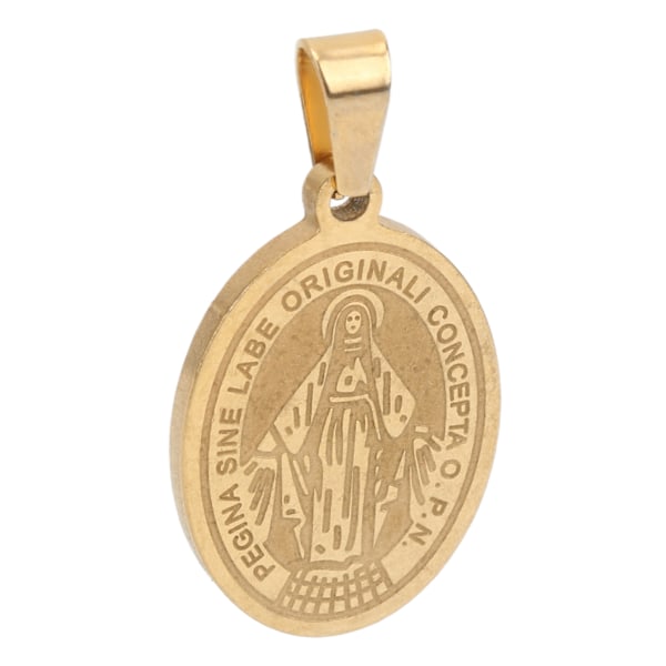 Catholic Medal Carving Golden Metal Material Durable Detail Design Creativity Jesus Accessories